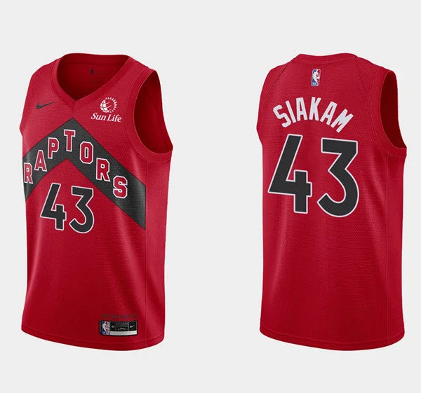 Men's Toronto Raptors #43 Pascal Siakam Red 2020/21 Icon Swingman Stitched Basketball Jersey