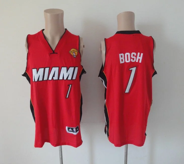 Heat 1 Bosh Red 2013 Finals Edition Basketball Jerseys