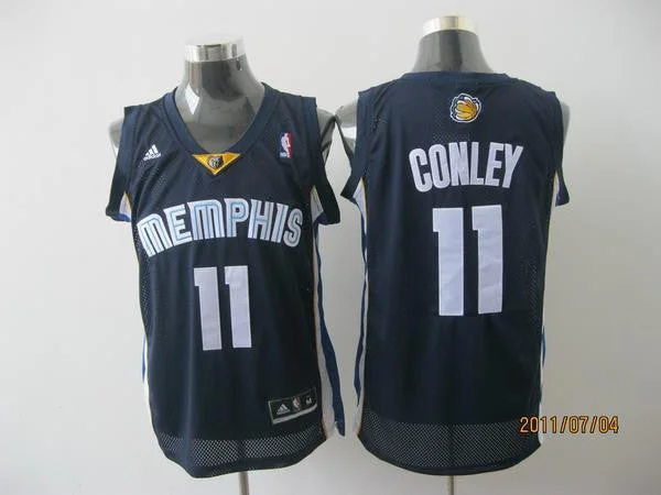 Grizzlies 11 Conley Dark Blue Basketball Jerseys