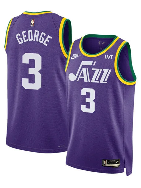 Men's Utah Jazz #3 Keyonte George Purple 2023 Classic Edition Stitched Basketball Basketball Jersey