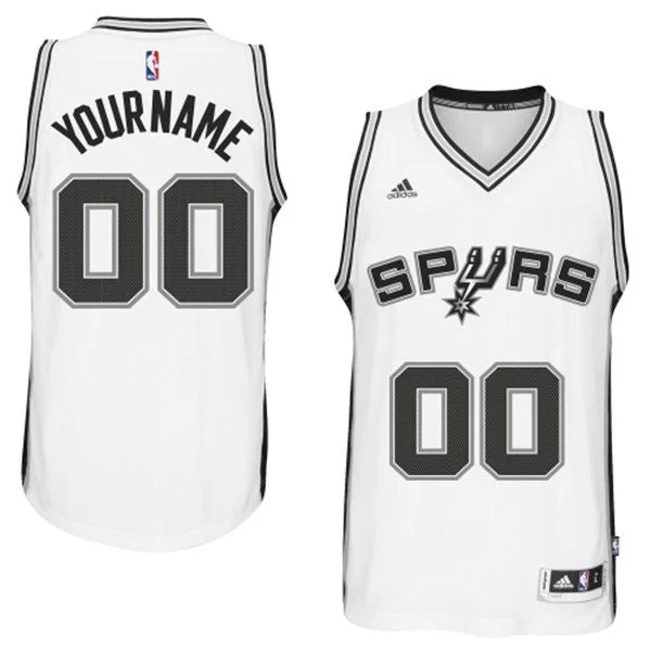 San Antonio Spurs White Men's Customize New Rev 30 Basketball Jersey