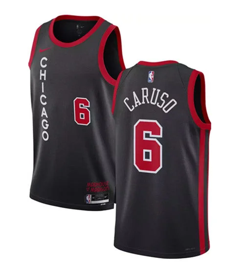 Men's Chicago Bulls #6 Alex Caruso Black 2023/24 City Edition Stitched Basketball Basketball Jersey