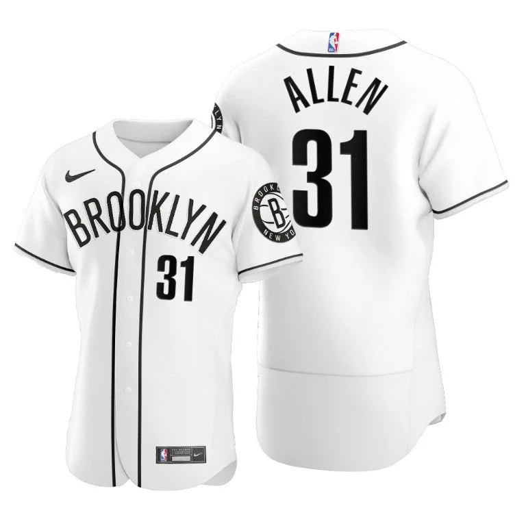 Men's Brooklyn Nets #31 Jarrett Allen 2020 White X Crossover Edition Stitched Basketball Jersey