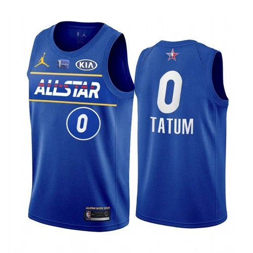 Men's 2021 All-Star #0 Jayson Tatum Blue Eastern Conference Stitched Basketball Jersey