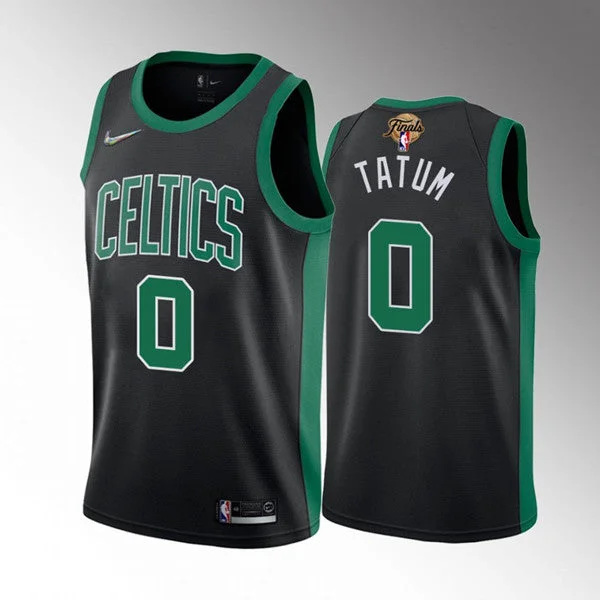 Men's Boston Celtics #0 Jayson Tatum 2022 Black Finals Stitched Basketball Jersey