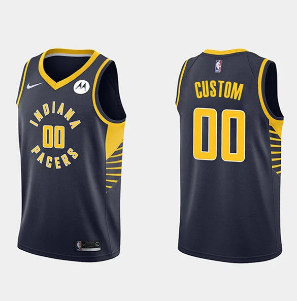 Men's Indiana Pacers #00 ACTIVE PLAYER Custom Navy Stitched Basketball Jersey