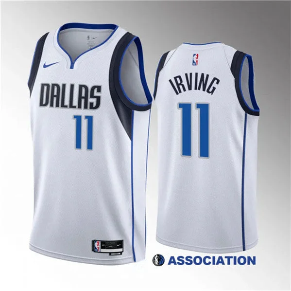 Men's Dallas Mavericks #11 Kyrie Irving White Association Edition Stitched Basketball Basketball Jersey