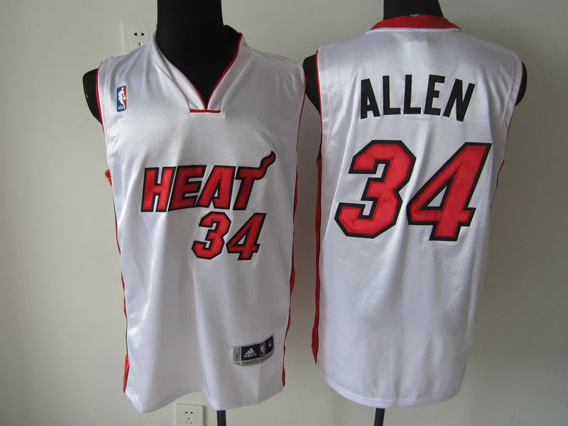 Heat 34 Allen White Basketball Jerseys