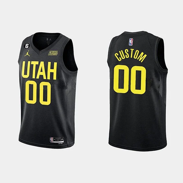 Men's Utah Jazz Active Player Custom Black 2022/23 Association Edition Stitched Basketball Basketball Jersey