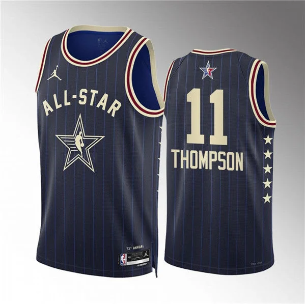 Men's 2024 All-Star #11 Klay Thompson Navy Stitched Basketball Basketball Jersey